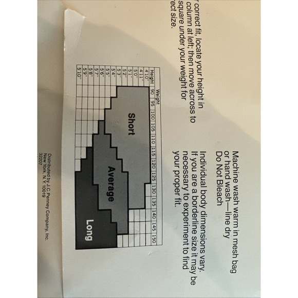 Fashion Pantyhose JCPenney NOS Brown Check Short Size - Picture 4 of 4